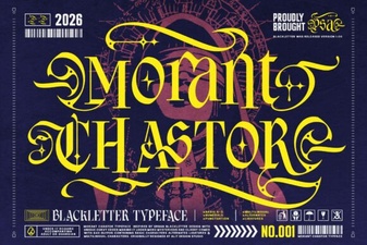 Morant Chastor Font – Elegant Blackletter Gothic Typeface