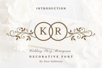 Elegant Wedding Story Monogram Font for Romantic Designs