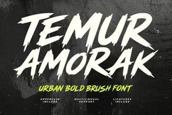 Temur Amorak Bold Brush Font for Urban Design Projects